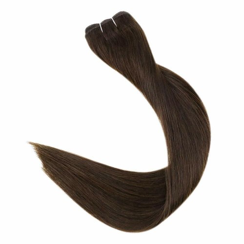 Double Weave Sew in Hair Extensions Weft Brazilian Remy Human Hair Full Head100g - Picture 30 of 108