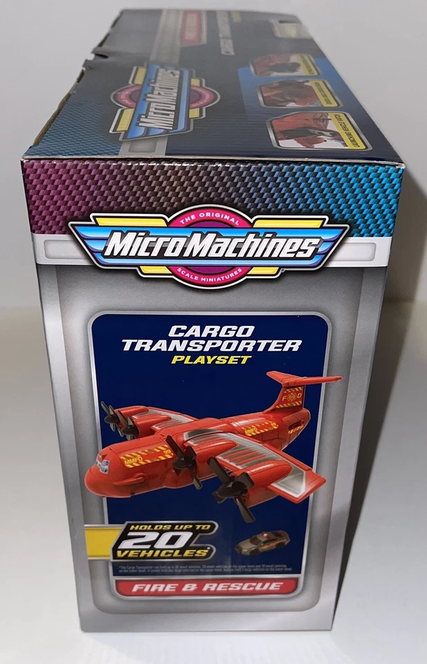 Hasbro Micro Machines Fire & Rescue Cargo Transporter Playset Plane w/ Vehicle - Image 3 of 4