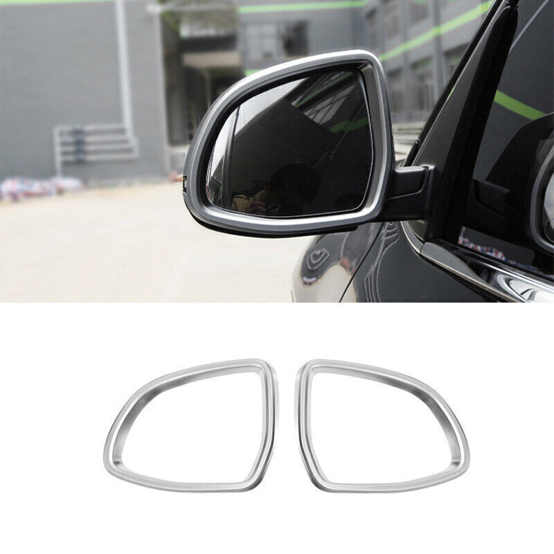 Car Side Wing Rear-view Mirror Trim Frame 2PCS For BMW X5 X6 F15 F16 2014-2018