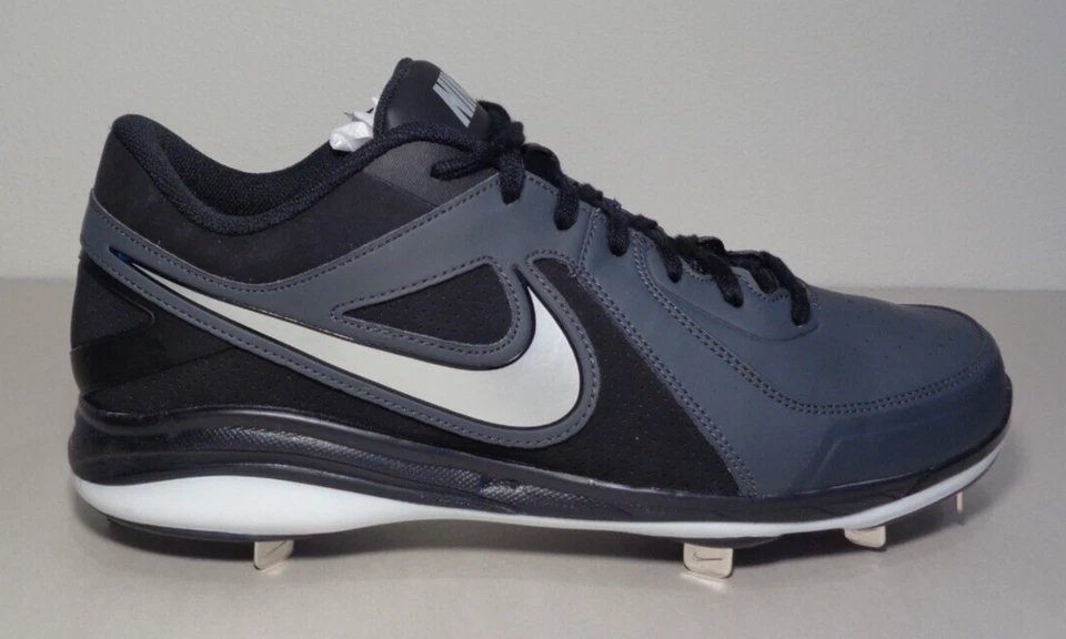 Nike Size 13 M AIR MVP PRO Gray Black Silver Baseball Cleats New Men's Shoes - Image 2 of 4