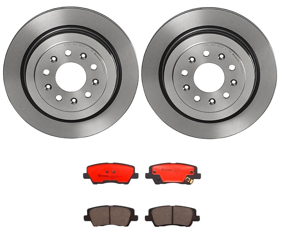 Brembo Rear Brake Kit Ceramic Pads Coated Disc Rotors For Cadillac ATS