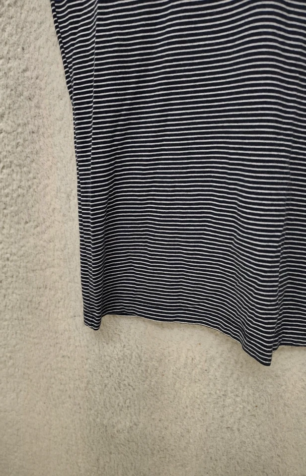 Camiseta sin mangas Theory para mujer mediana blanca a rayas mezcla de algodón sin mangas calce informal Foto 4 de 4