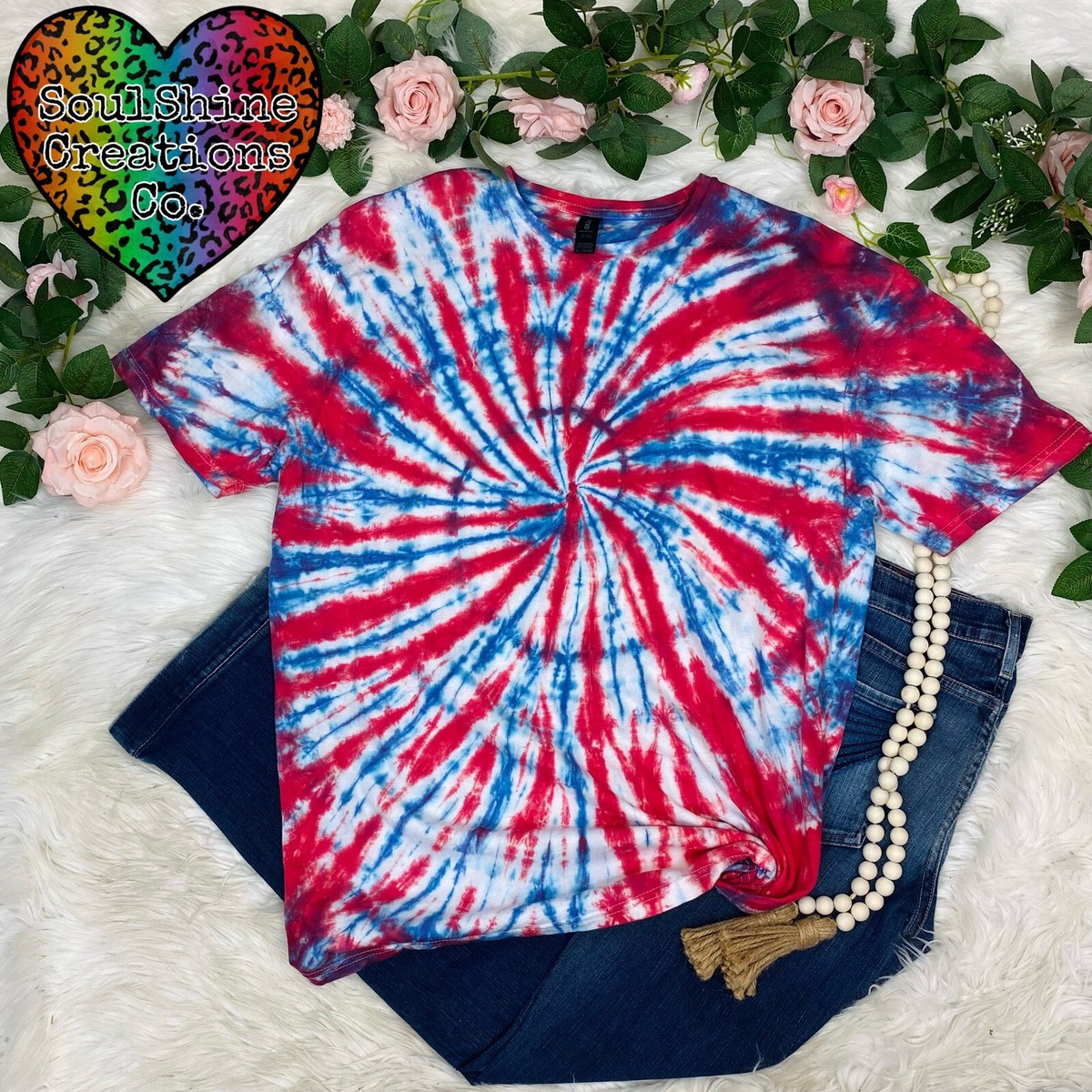 [Alexandros] × RUSSELL ATHLETIC Tie-Dye MSRP $25 Russell Athletic Victory Tie-Dyed T-Shirt Blue Size