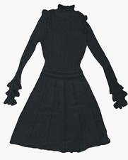 Zara Knit Woman Dress With Ruffle Sleeves New Without Tag Size S