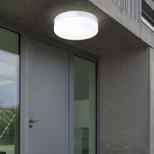 Runde Deckenleuchte Au&szlig;enlampe Badezimmer Beleuchtung IP44 Feuchtraum Glas E27