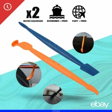 2PC Micro Squeegee Tuck Tool for Car Vinyl Wrap Curved Slot Gap Gasket Tint