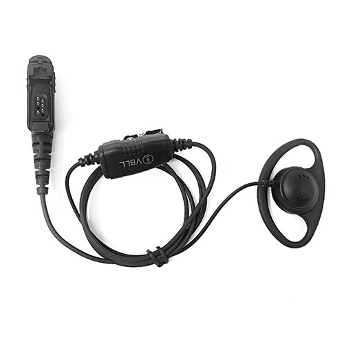 D Shape Surveillance Earpiece for Radio XPR3500 XPR3500e XPR3300e XPR3300 w/ Mic - Picture 3 of 5