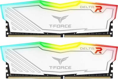 TeamGroup T-Force Delta RGB weiß DIMM Kit 16GB, DDR4-3200