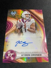 Kyron Drones 2024 Bowman Best Best of 2024 Autos Gold # SN,AU #/50 Virginia Tech
