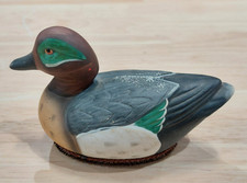 Ceramic Vintage Wild Duck 5" Jasco Hand Painted Tool Figurine Lint Brush