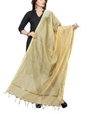 Art Silk Dupatta Chunni Stole Scarf Wrap Indian Hijab Party Wear Beige Color