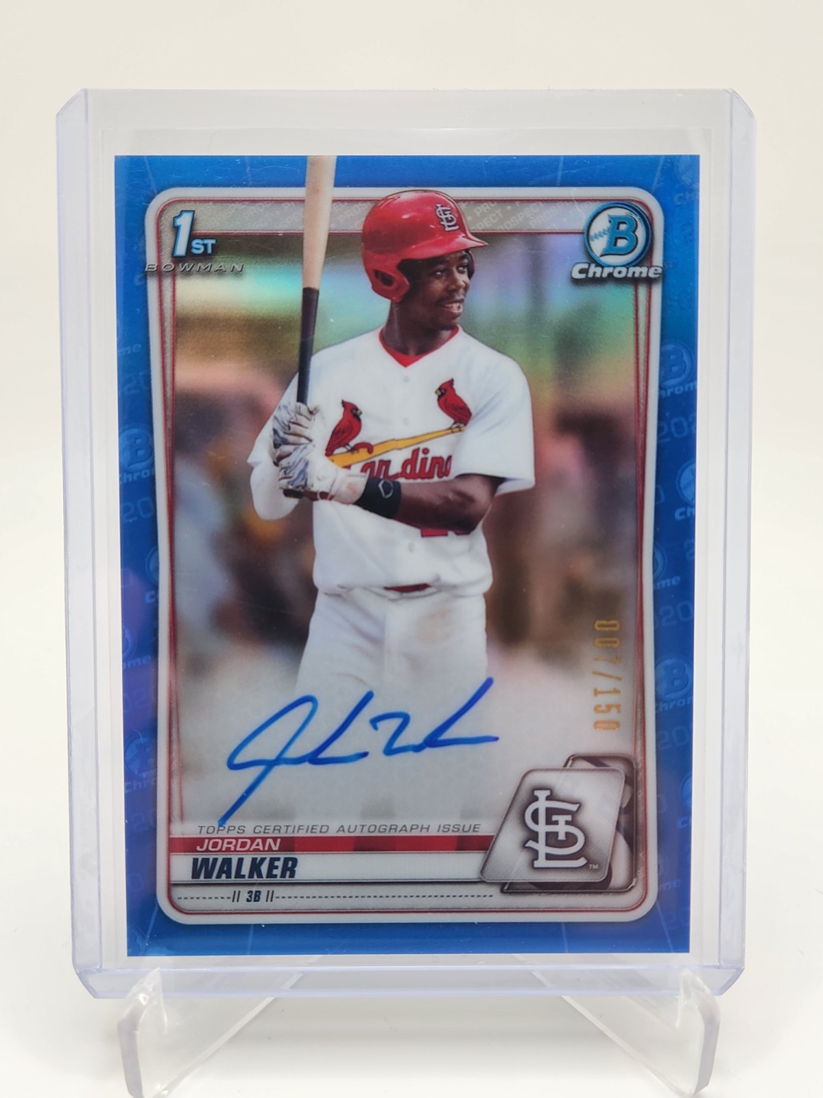 2020 Bowman Chrome Draft JORDAN WALKER 1st Blue Refractor Auto /150
