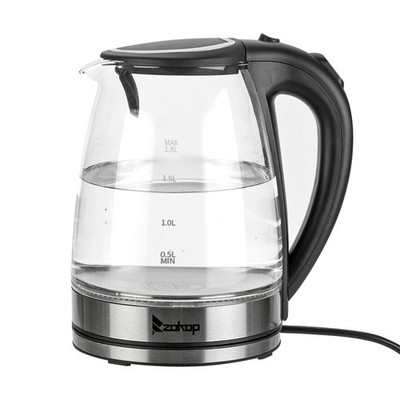 【Old Code：93541003】  HD-1857-A 110V 1200W 1.8L Electric Glass Kettle US Plug