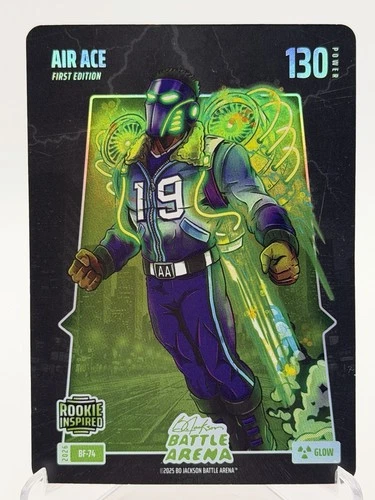 Ace Bailey AIR ACE 2026 Bo Jackson Battle Arena Rookie Inspired Glow Battlefoil