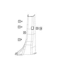 Genuine Mopar Power Sliding Door Switch And Bezel Right 1ES32LTUAB