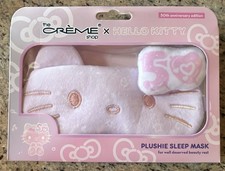 The Cr me Shop x Hello Kitty Plushie Sleep Mask White Pink 50th Anniversary