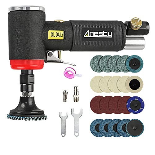 Mini Air Angle Die Grinder Kit, 1/4" Right Angle Air Die Grinder with 3mm & 6mm - Picture 2 of 5