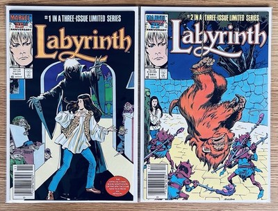 Labyrinth #1+2 . Marvel Comics 1986 David Bowie . Newsstand High Grade