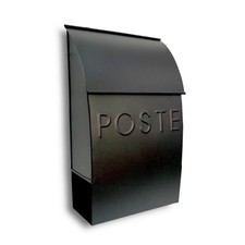 NACH Mailbox Milano Pointed Black - Rustic Mailboxes for Outside with Newspaper