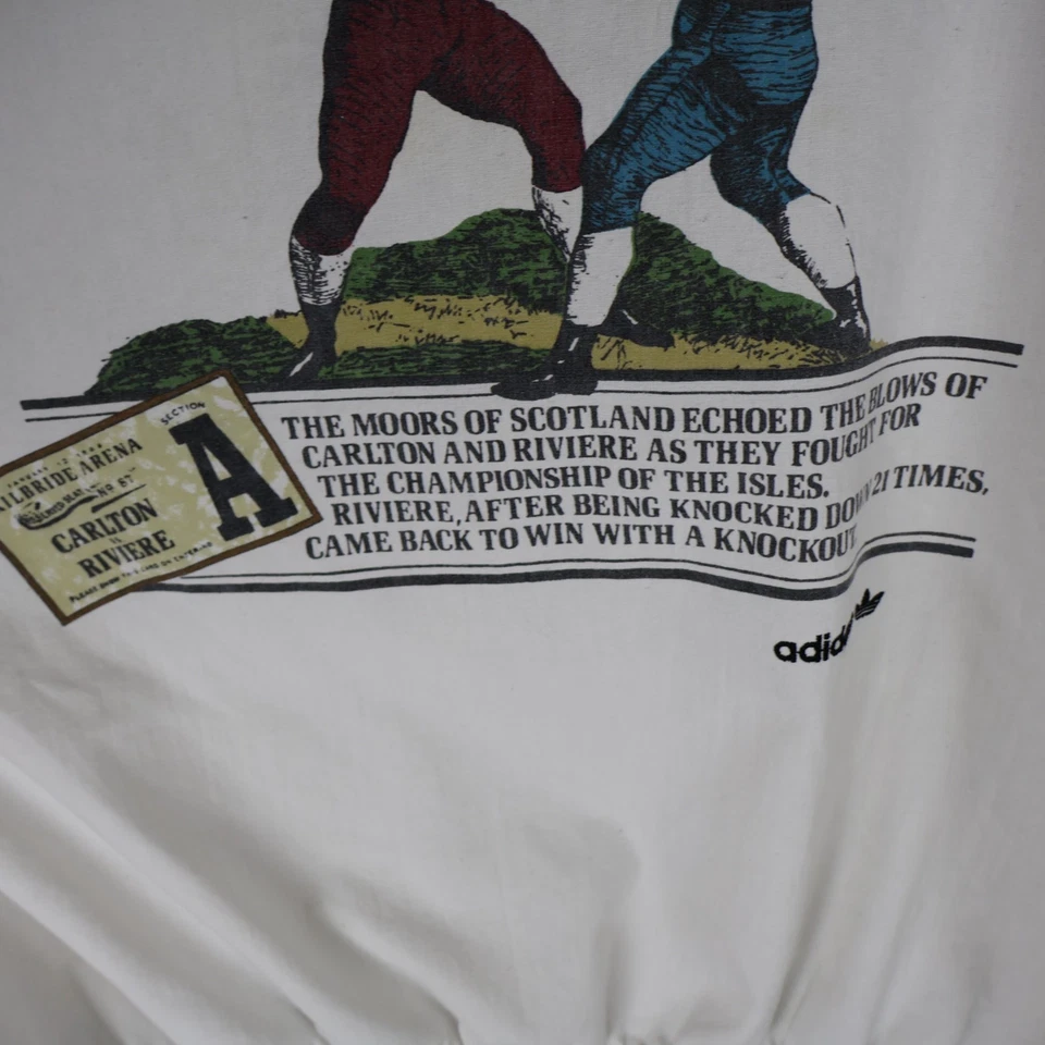 Sudadera De Colección Años 80 Adidas The Fight Carlton Vs Riviere Delgada Ligera XL Foto 4 de 4