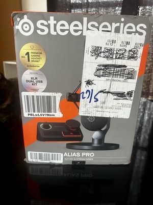 SteelSeries Alias Pro XLR Microphone & Stream Mixer XLR Dual USB Kit Brand New
