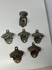 Lot O6 Vintage Drink Coca-Cola  Wall Mount Metal Bottle Openers Starr X USA
