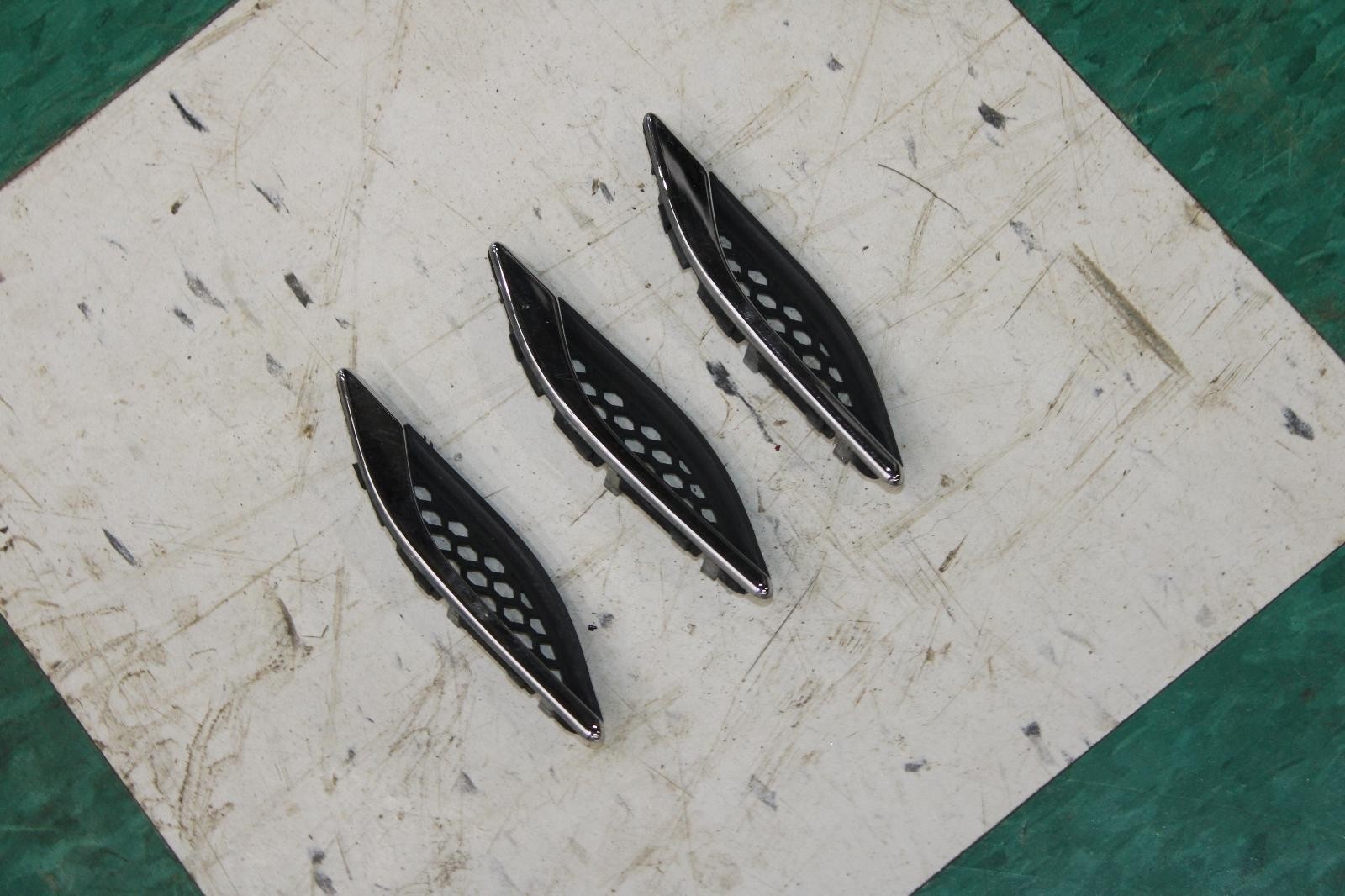 14-19 Ghibli Chrome Front Driver Side Left LH Fender Grill Grille Set 3x OEM WTY