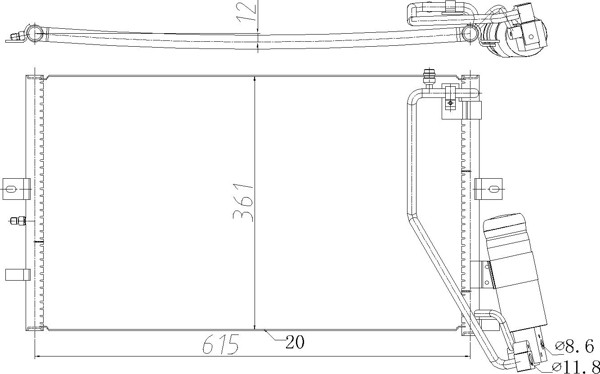 Hart Kondensator Klimaanlage Klimakondensator FüR Saab 9-5 Kombi 2.0 T 2.3-image