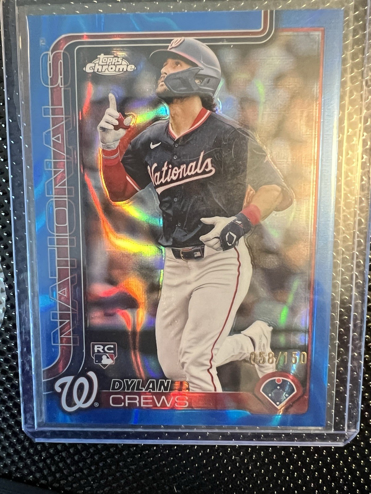 2025 Topps Chrome - Dylan Crews #146 Blue Refractor /150 (RC)
