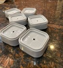 Set Of 6 Stackable Bed Risers With Non-Slip Rubber Base For Furniture Elevation