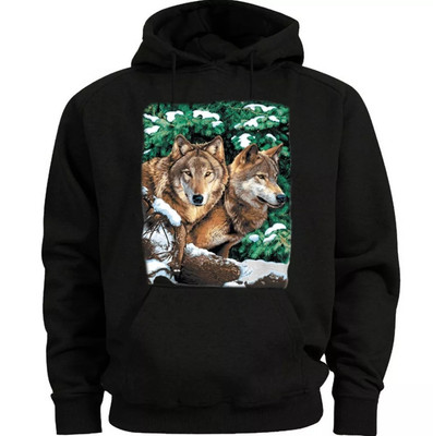 Wölfe Wolf Hoodie Sweatshirt Herren Kleidung Bekleidung Geschenke alle Größen 