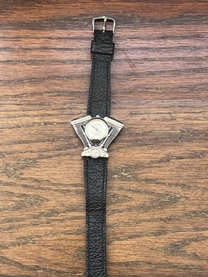 RARE  94 Bulova Quartz Harley-Davidson V-Twin Engine Watch NEW BATTERY Estate