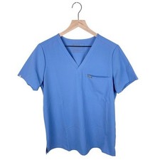 Figs Catarina One Pocket Scrub Top Ceil Blue Women's Size Medium FW1000 Nursing