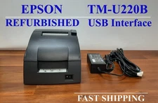 Epson TM-U220B Pos Point of Sale Counter Kitchen Receipt Printer USB w/ PS