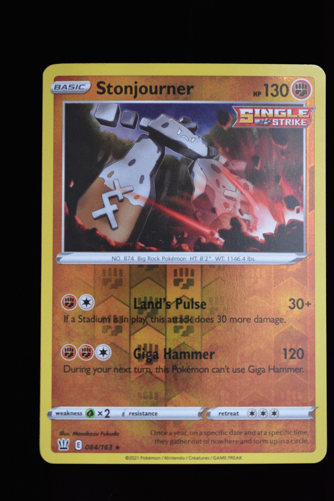 Pokémon TCG Pokémon Stonjourner Stonjourner Rare Reverse Holo
