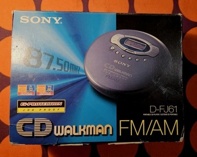 Tragbarer CD Walkman SONY D-FJ61 Portable CD Player mit UKW/AM RADIO