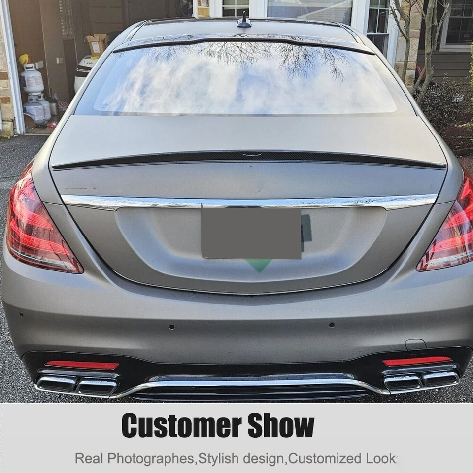 Alerón de techo trasero de fibra de carbono para Mercedes Benz Clase S W222 S63 S65 Foto 3 de 4