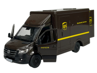 Kinsmart MERCEDES-BENZ Sprinter Ups Braun 1:48 No Box Die Cast Metal Model Neu