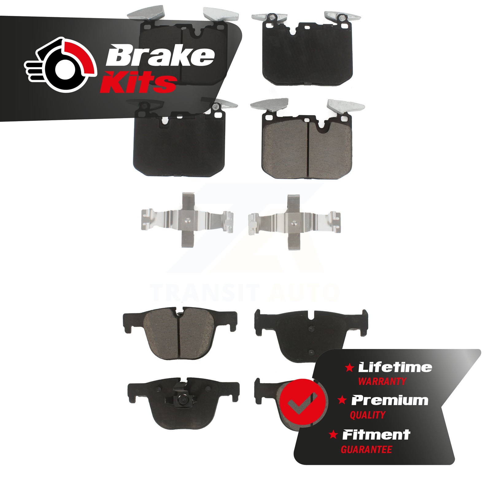 Front Rear Ceramic Brake Pads Kit For 2014-2016 BMW 435i xDrive