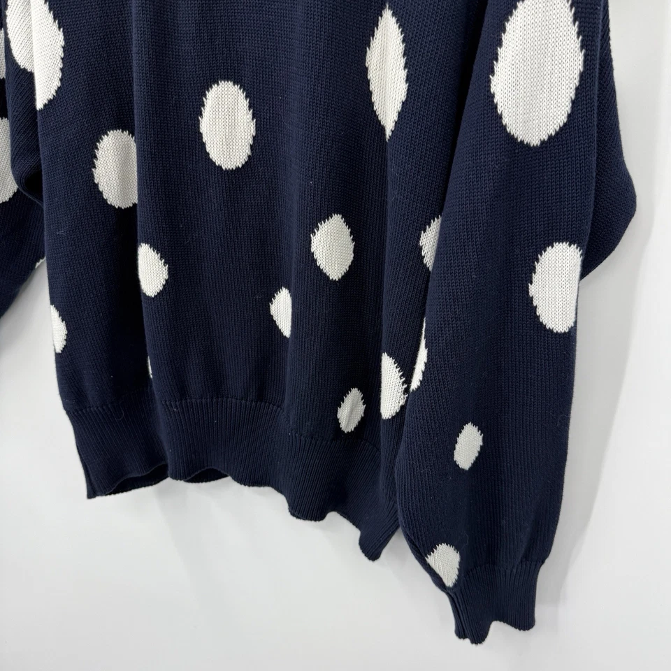 Suéter Austin Reed International Hombre Azul Blanco Lunares Para Hombre XL Cuello Redondo De Colección Foto 3 de 4