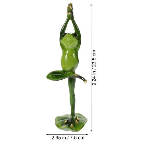2 Pcs Yoga Frog Ornament Statue Garden Frogs Figurine Decoration - 第 10/12 張圖片