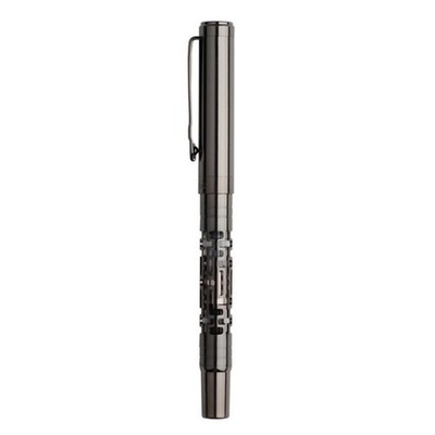 140mm Stainless steel Luoshi Labyrinth Fountain Pen Gold Plated Steel Nib Pen B