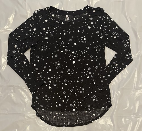 Jaclyn Intimates Damen Langarmshirt schwarz mit Sternen Größe M - Bild 1 von 5