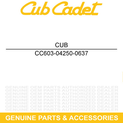 CUB CADET 603-04250-0637 Quick L Assembly Powder Black GT LT 44 48 54 2554 2550