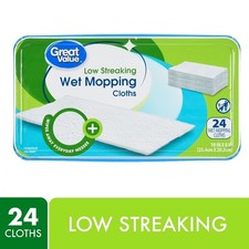 Low Streaking Wet Mopping Cloths Premium Microfiber 24 Pack