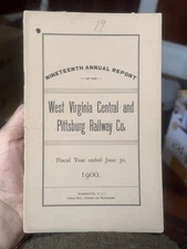 West Virginia Central & Pittsburgh Railway Company 19Th Annual Report 1900