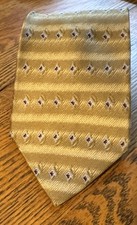 VTG Gorgeous GOLD Bill Blass NEO Tie 100% Silk Made In USA