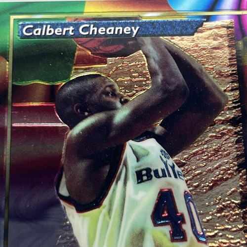 1993-94 Topps Finest #84 Refractor Calbert Cheaney Rookie Card Rare Bullets NBA - 第 2/9 張圖片