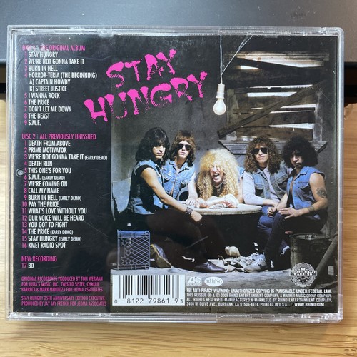Twisted Sister - Stay Hungry 25th Anniversary Edition 2 CDs Rhino - Like New - Picture 2 of 3