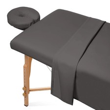 Saloniture 3-Piece Microfiber Massage Table Sheet Set - Premium Facial Bed Cover
